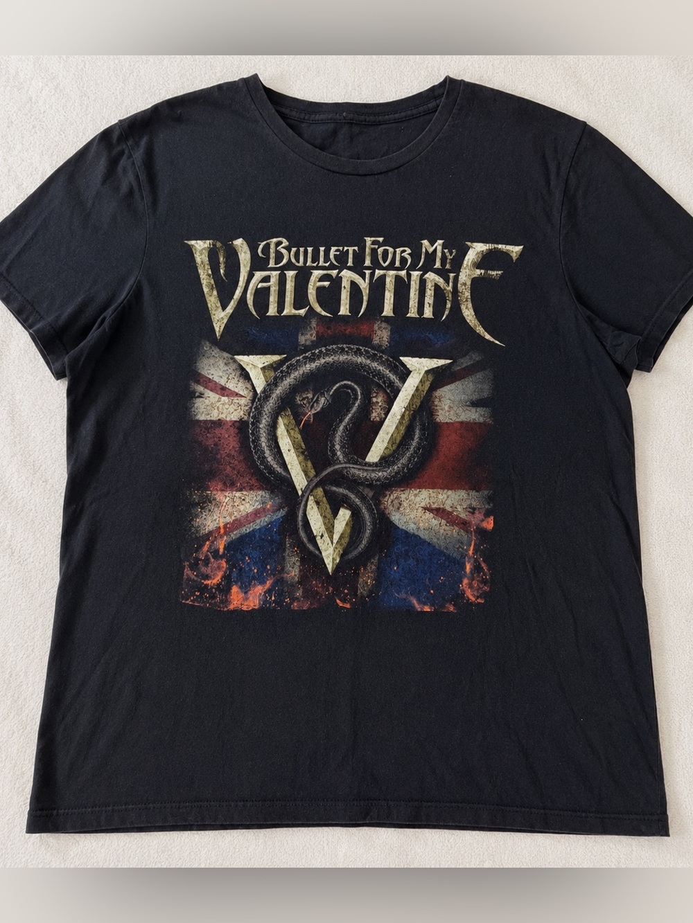 Bullet For My Valentine Band Tee Snake Graphic Black L XL